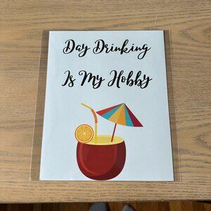 Day Drinking Art Print 8"x10" Wall Decor